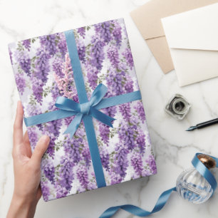 Cute tiled wisteria pattern  wrapping paper