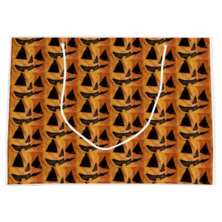 Cute Tilted Face Jack-O-Lantern Gift Bag