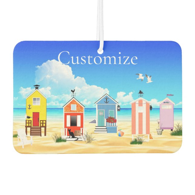 Cute Tiny Beach Shacks Thunder_Cove Car Air Freshener (Front)