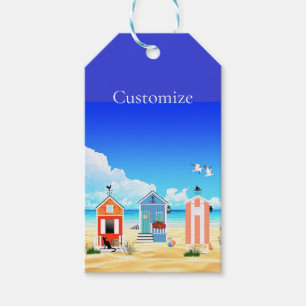 Cute Tiny Beach Shacks Thunder_Cove Gift Tags