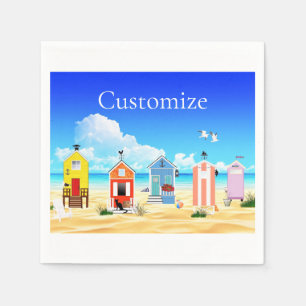 Cute Tiny Beach Shacks Thunder_Cove Napkin
