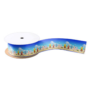 Cute Tiny Beach Shacks Thunder_Cove Satin Ribbon