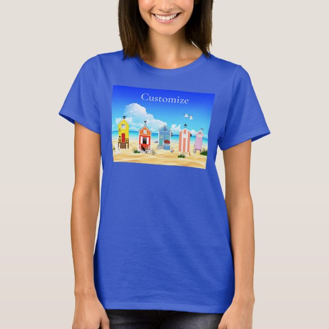 Cute Tiny Beach Shacks Thunder_Cove T-Shirt (Front)