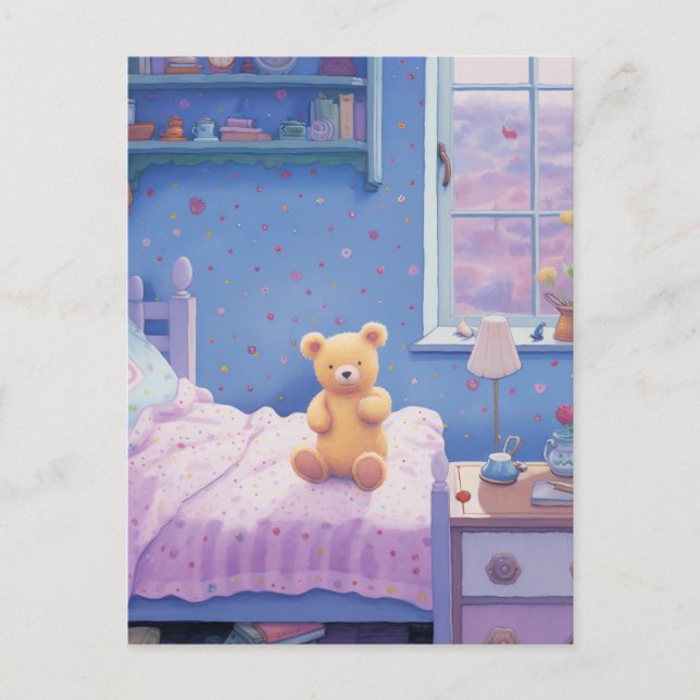 Cute Tiny Bear Postcard (Front)