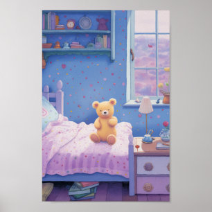 Cute Tiny Bear Poster