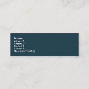 Cute tiny blue birds with twisted tail around them mini business card