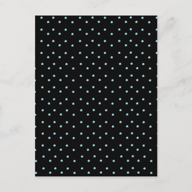 Cute Tiny Blue Stars Postcard (Front)