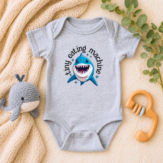 Cute Tiny Eating Machine Shark Baby Bodysuit (Creator Uploaded)