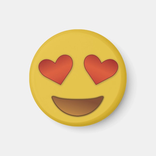 Cute & tiny heart for eyes emoji magnet (Front)