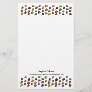 Cute Tiny Hot Air Balloons Pattern Stationery