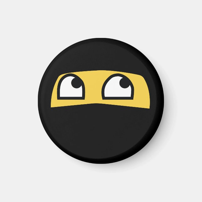 Cute & tiny ninja warrior emoji magnet (Front)