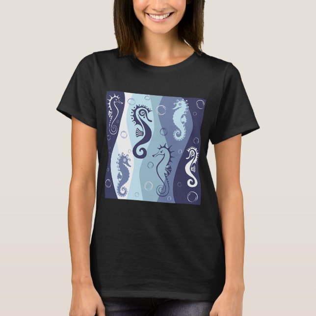 Cute Tiny Seahorses T-Shirt (Front)