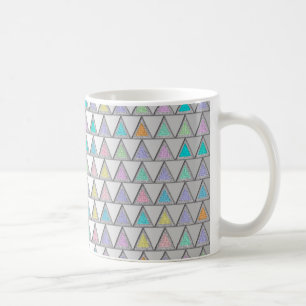 Cute Tirangles Pattern in Pastel Colours Coffee Mug