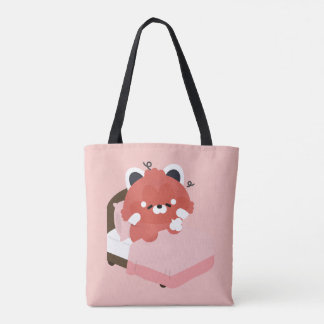Cute Tired Red Panda Tote Bag