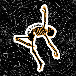 Cute Tis' The Season Halloween Dancing Skeleton