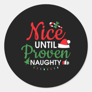 Cute To Proven Cheeky Funny Christmas Lights Chris Classic Round Sticker