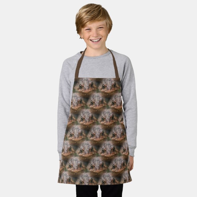 Cute Toad Face Animal Pattern   Apron (Worn)