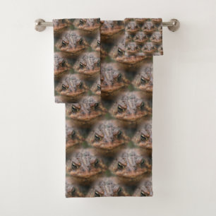 Cute Toad Face Animal Pattern    Bath Towel Set