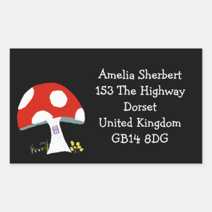 Cute toadstool Return Address Sticker