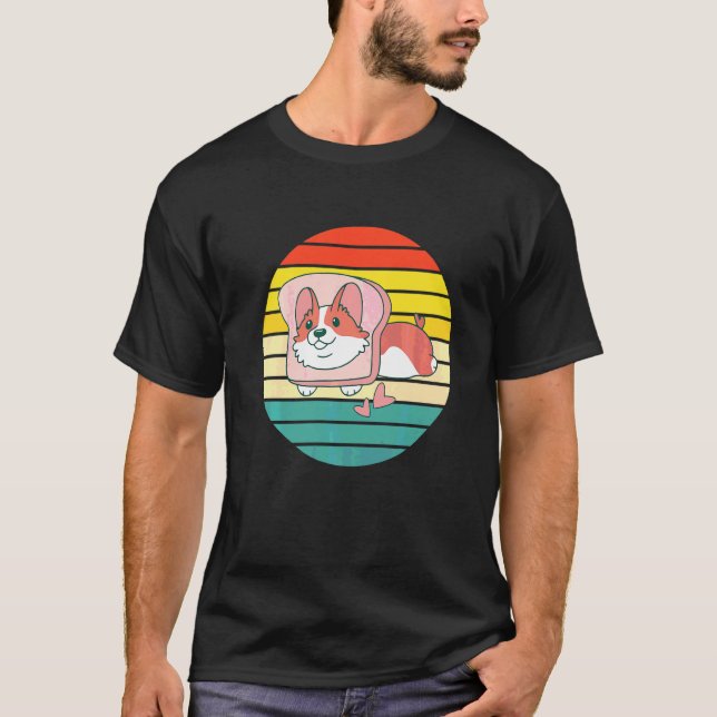 Cute Toast Corgi T-Shirt (Front)