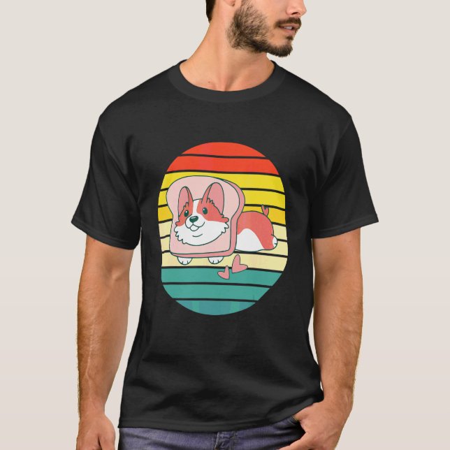Cute Toast Corgi T-Shirt (Front)