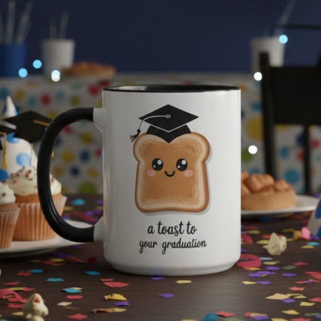 Cute Toast to Your Graduation Pun Mug (Creator Uploaded)