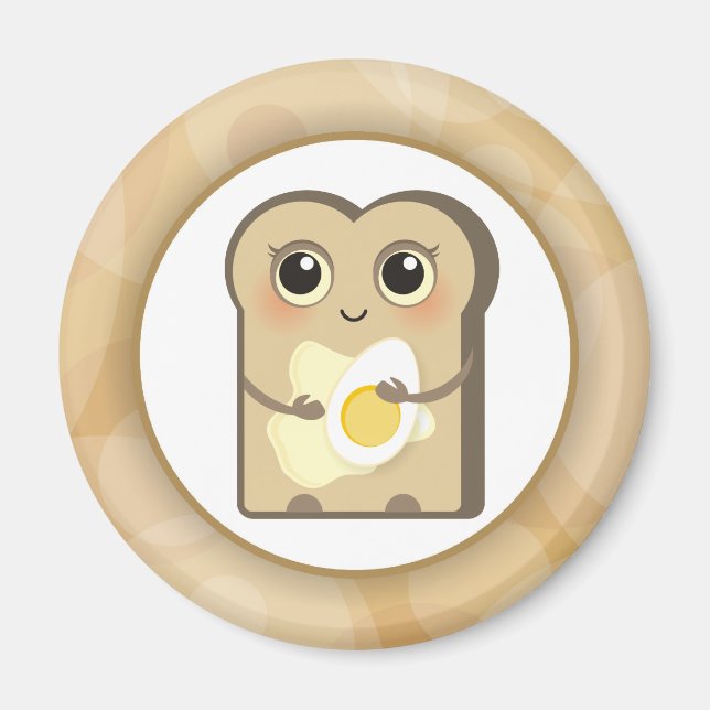 Cute Toasties - Butter and Egg Magnet (Front)