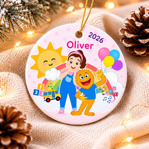 Cute Toddler Birthday Party Keepsake Ceramic Tree Decoration