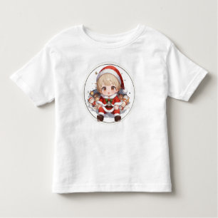 Cute Toddler Santa T-Shirt - Christmas Fine Jersey