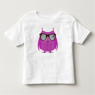 Cute Toddler Shirt, Pink Owl w/ Large Glasses! Toddler T-Shirt