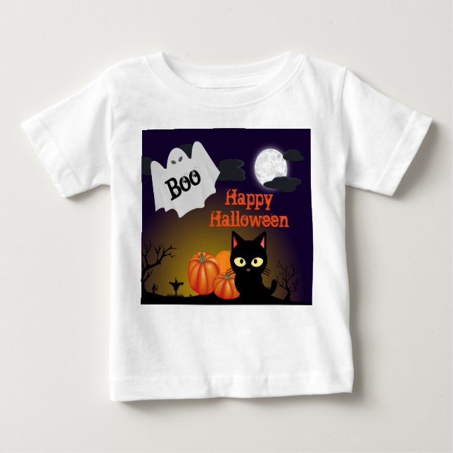 Cute Toddlers' Halloween Ghost T-Shirt (Front)