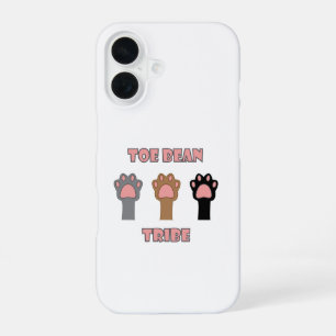 Cute Toe Bean Cat Paw Trio Design iPhone 16 Case