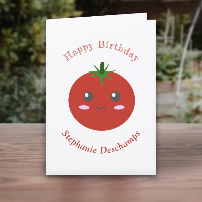 Cute Tomato Birthday Card  (Cute Tomato Birthday Card )