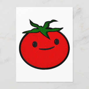 Cute Tomato Embroidery Print Postcard