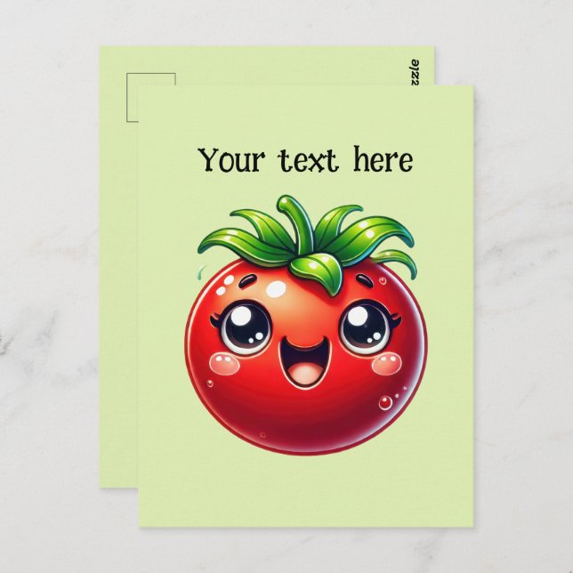 Cute tomato lovers customise postcard (Front/Back)