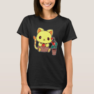 Cute Tomato Whisperer Gardener Cat Gardening Kitte T-Shirt