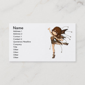 Cute Toon Autumn Fairy Business Card