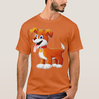 Cute toon Dog Funny Animals Kids Design T-Shirt