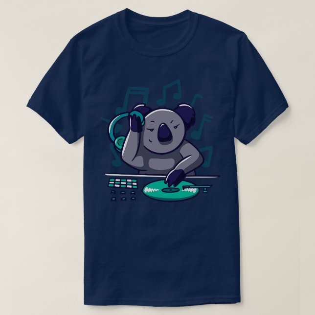Cute toon Koala DJ T-Shirt (Design Front)