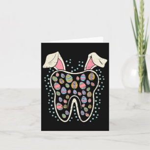 Cute Tooth Bunny Easter Funny Teeth Dentist Dental Card