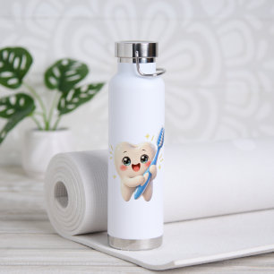 Cute Tooth Character Dental Hygienist Water Bottle