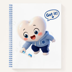 Cute Tooth Character "Got It!" Dental Hygienist No Notebook