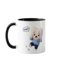 Cute Tooth Character Oops Funny Dental Mug