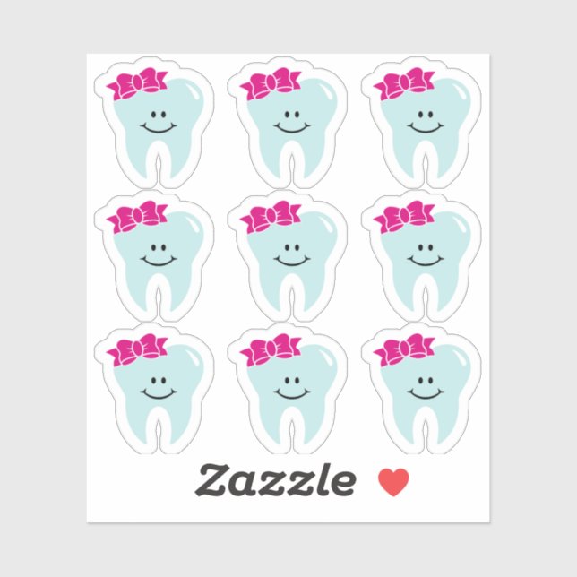 Cute Tooth Denitst Stickers (Sheet)