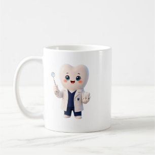Cute Tooth Dentist Character Coffee Mug