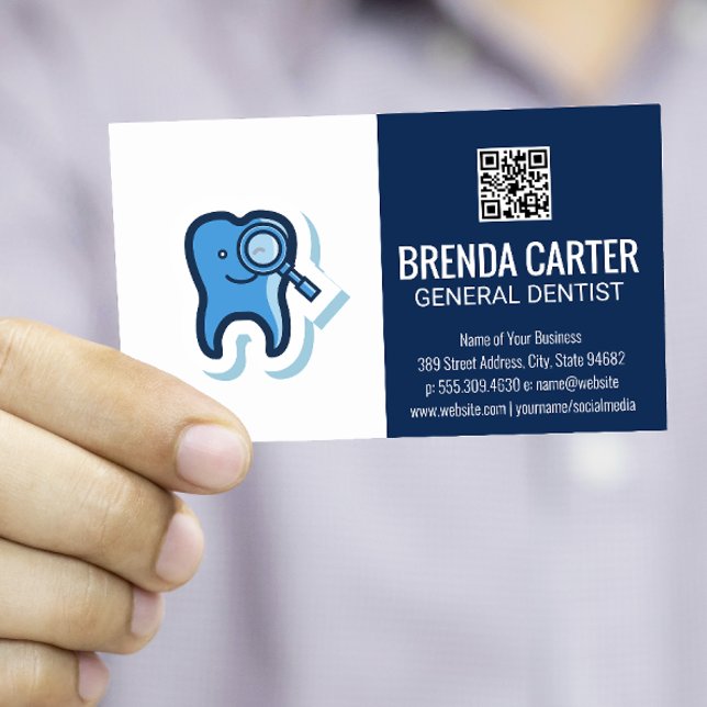 Cute Tooth Dentist Icon | QR Scan Code Business Card (Creator Uploaded)