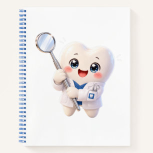 Cute Tooth Dentist Spiral Notebook Dental Gift