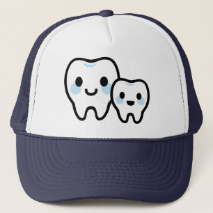 Cute Tooth Family – Smiling Parent & Child Design Trucker Hat