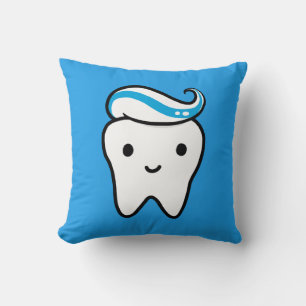 Cute Tooth with Toothpaste   Funny Molar Cushion