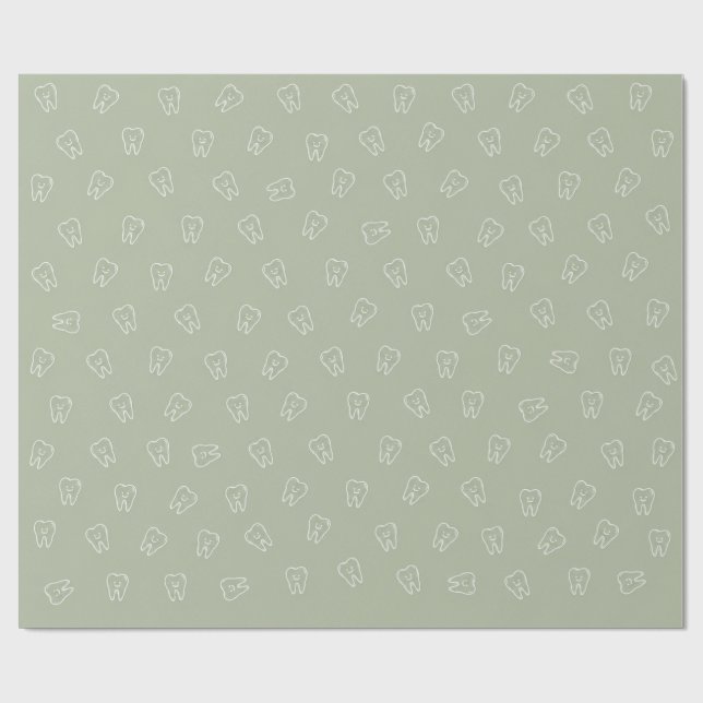 Cute Tooth Wrapping Paper (Flat)